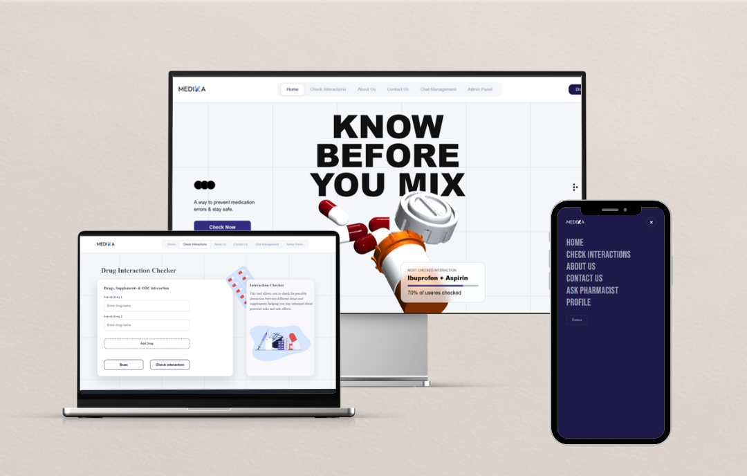 Medixa project mockup